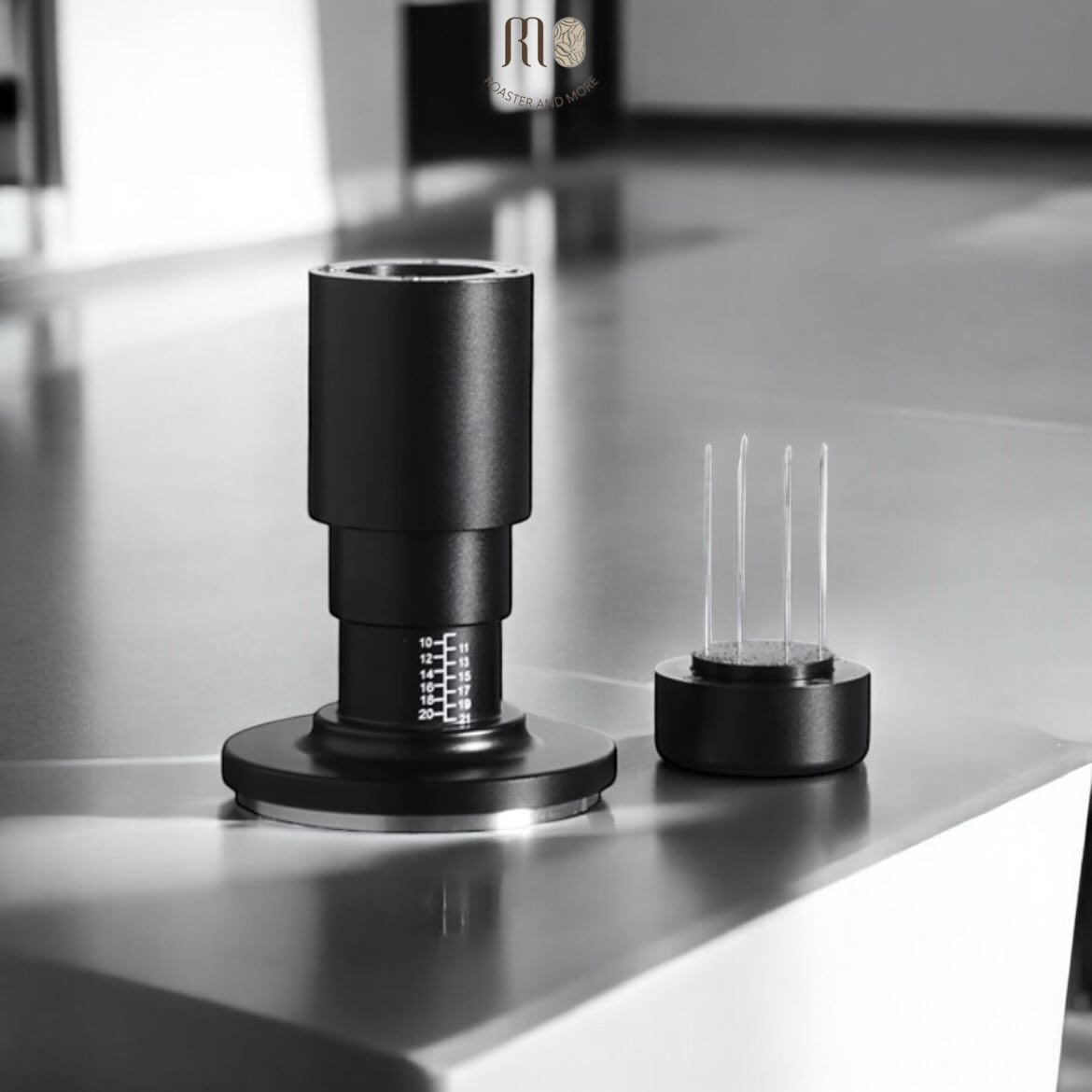 تامبر اسود ومفكك للقهوة ، مقاس 53 و 58