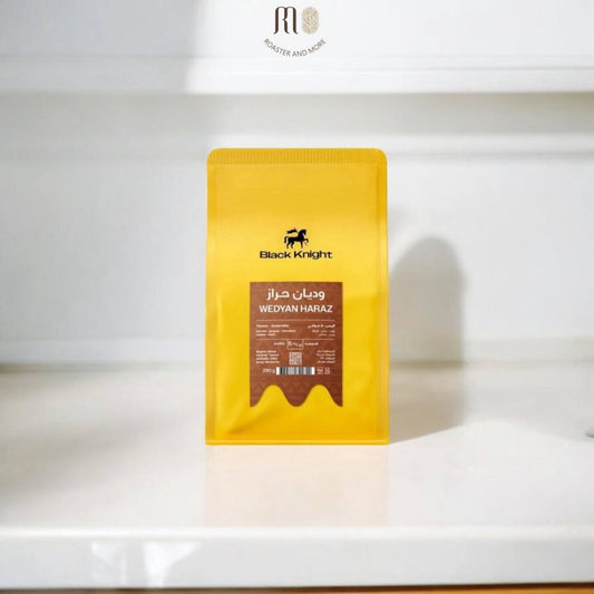 قهوة الفارس الاسود ، وديان حراز اليمن (محصول فاخر) 